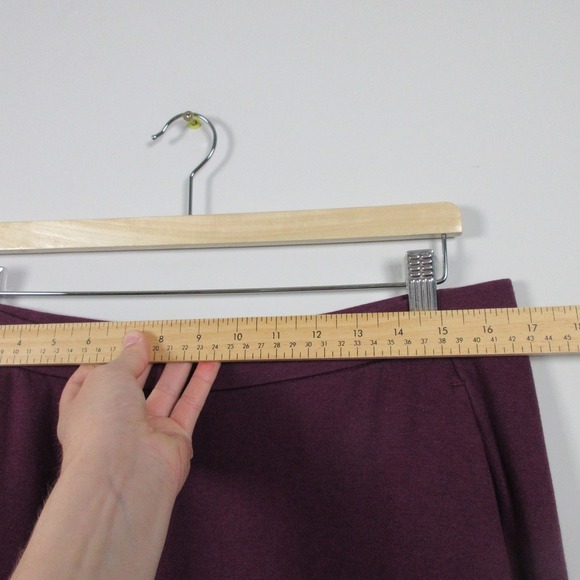 Eileen Fisher Tencel Blend Knit Pants Women L Purple Stretch Lounge Casual 362 - Picture 7 of 14